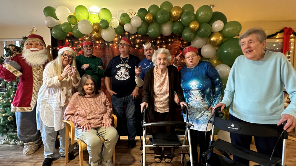 Above: Guests at Curo's Christmas party at Hawthorn Court, Keynsham.