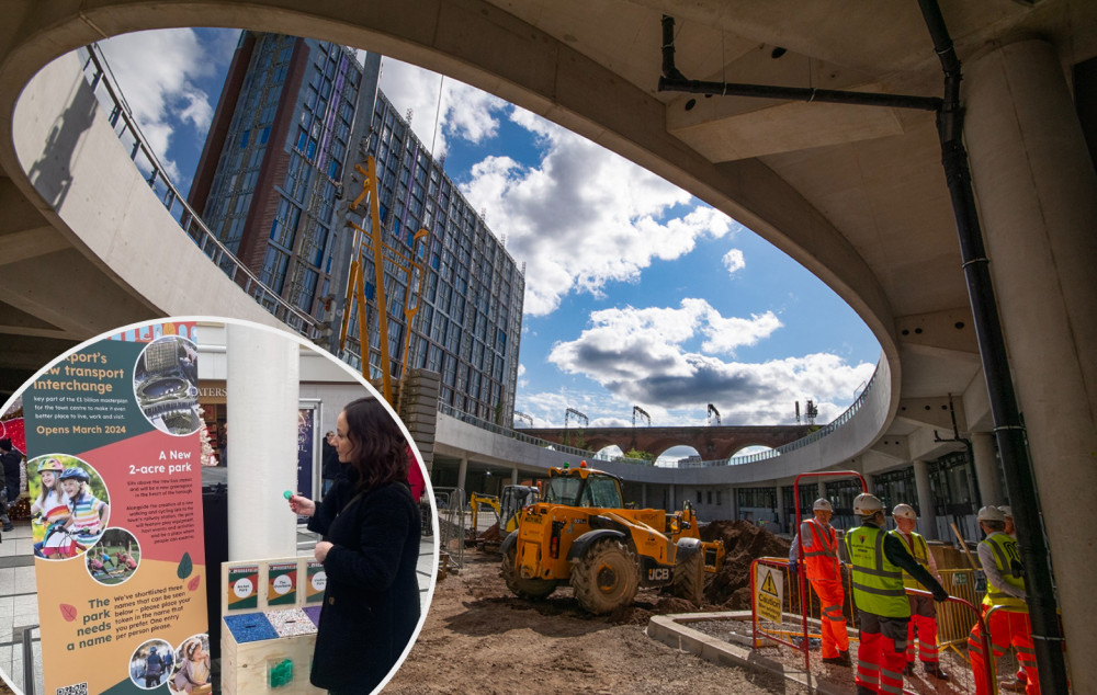 Stockport Council is inviting residents to vote for the name of the new transport interchange - you can find voting stations at Market Hall and the Merseyway shopping centre (Images L-R - Stockport Council / TfGM)