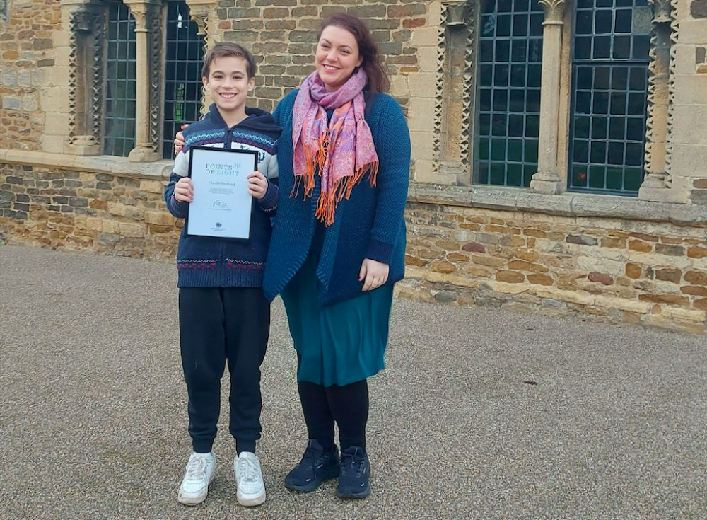 Rutland and Melton's MP with Charlie. Image credit: Alicia Kearns MP. 