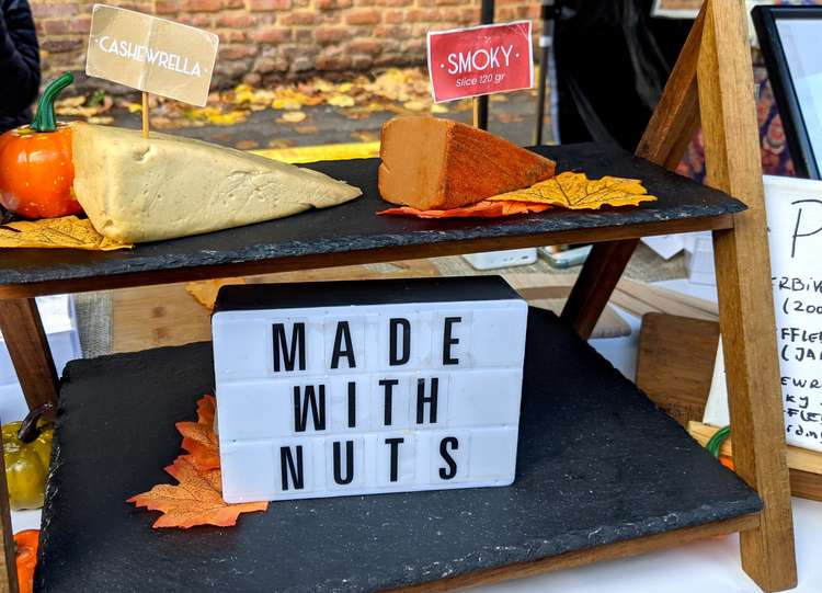 Vegan cheese made by Sophie's Delights at the market on Old London Road, Kingston (Image: Ellie Brown)