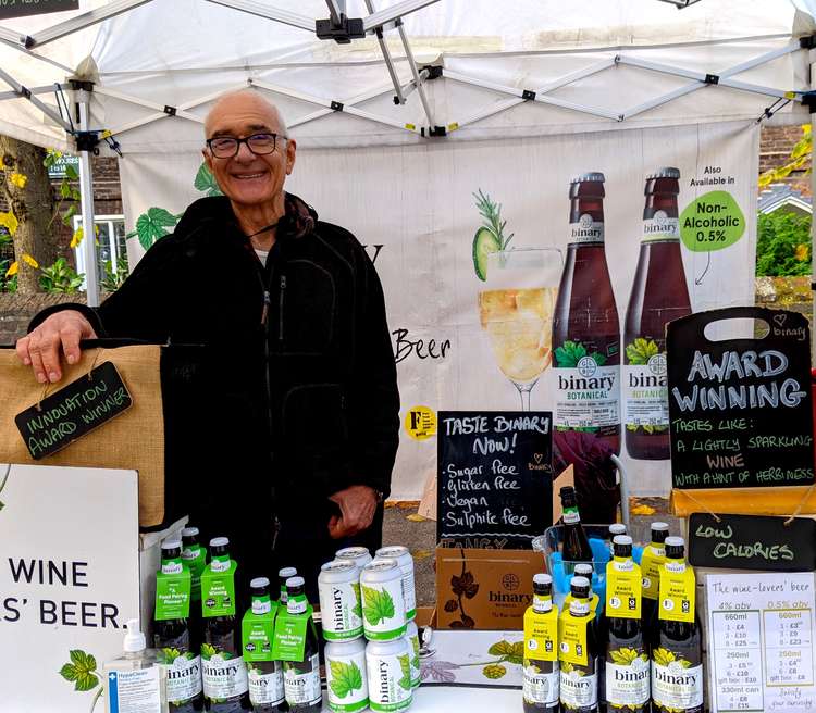 David was selling Binary Beers, a botanical-infused brew with a sustainable footprint. The business is run by his daughter (Image: Ellie Brown)