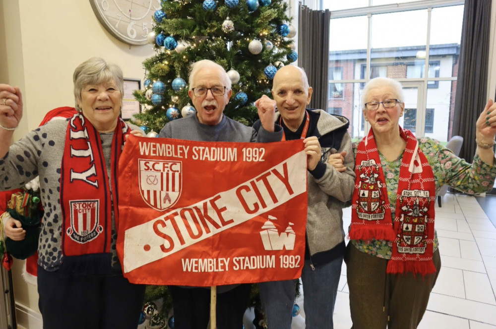 West End Village residents, Ruby, Stan, Linda and Phillip were thrilled with the visit (Staffs Housing).