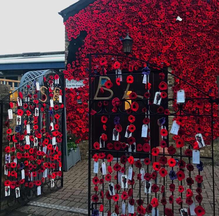 5600 poppies make up the stunning display on Surbiton's Hollyfield Road (Image: Jane Wilson)