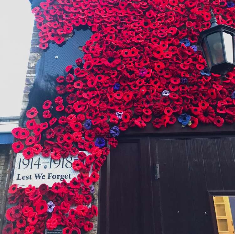 They make up an amazing waterfall display outside the Surbiton Royal British Legion (Image: Jane Wilson)