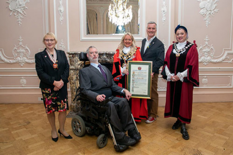 Alan Benson awarded Freedom of the Borough. (Photo: Richmond Council)