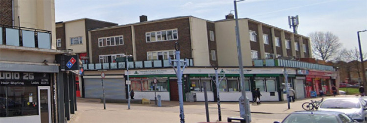 The former hospice shop (shuttered), on Derwent Parade.