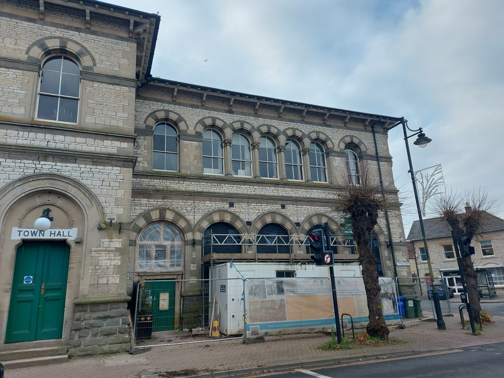 The centre on Midsomer Norton the Town Hall