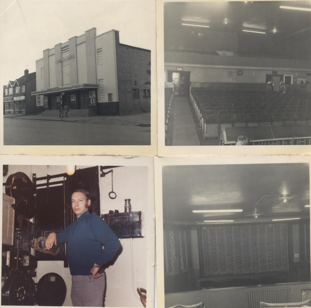 Ian has shared images of Oakham's old cinema, including a shot of Frank Glover, the former Manager. Image credit: Ian Kingdon. 