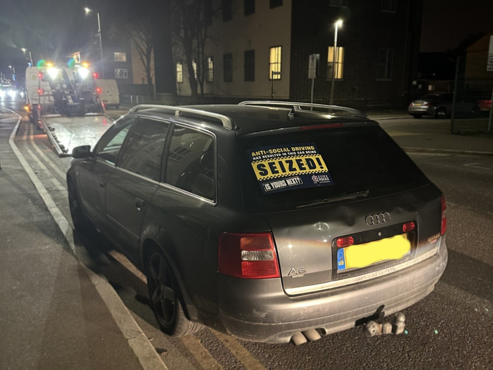 One of the vehicles seized last night