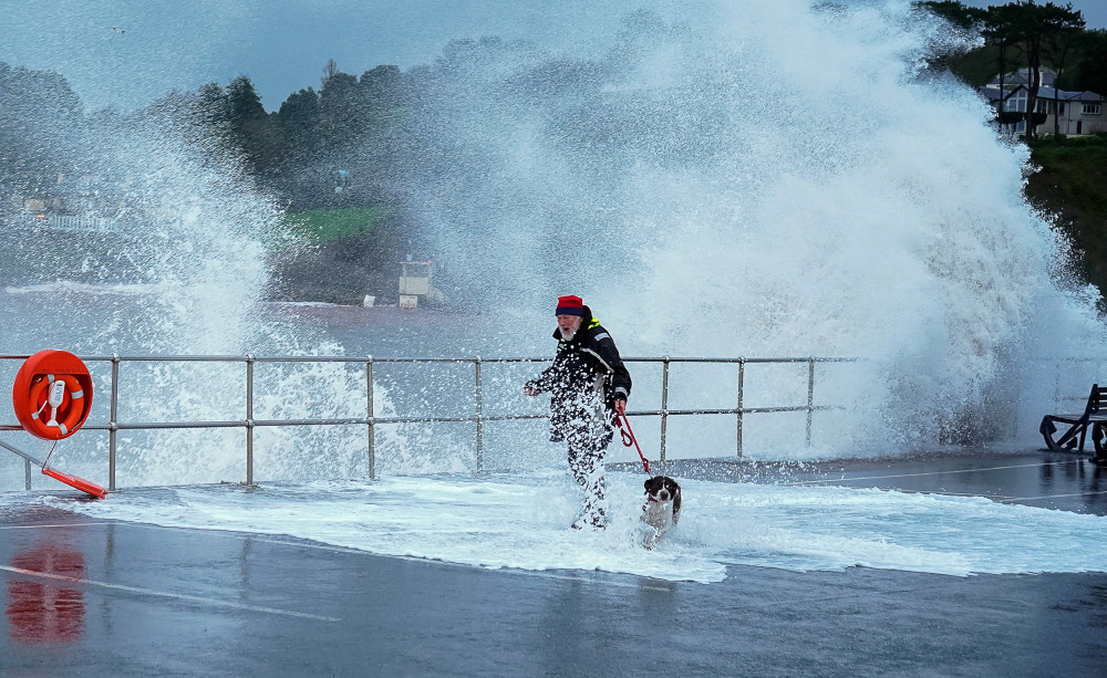 Walk through the storm (Picture: SWNS)