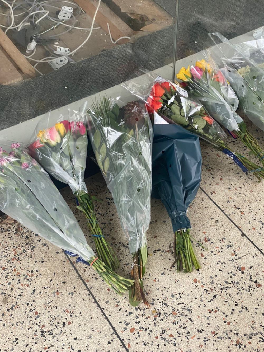 Tributes were left in Corringham town centre. 