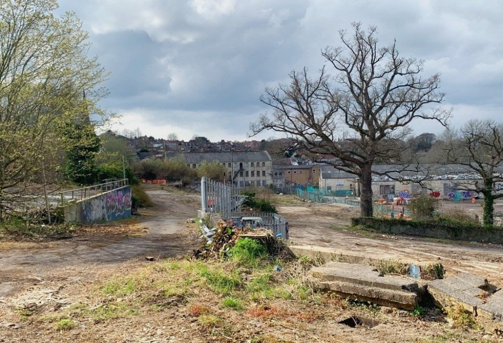 The Saxonvale Site In Frome In Early-2021. CREDIT: Mayday Saxonvale. Free to use for all BBC wire partners.