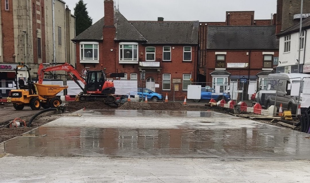 Work on the scheme started in September and paused for the Christmas break. Photo: North West Leicestershire District Council