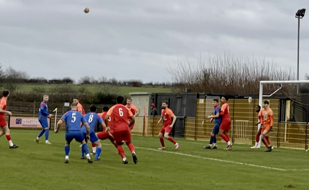 Action from Ashby Ivanhoe's match at Melton on Saturday. Photo: Josh Kay