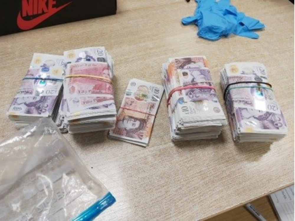 Seized - in total more than £40,000 in cash was seized by officers.