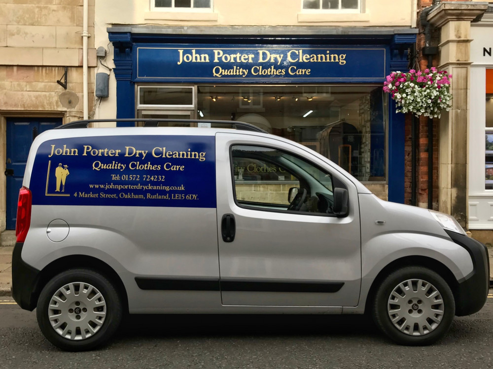 Find Porters Dry Cleaning at 4 Market Street, Oakham. Image credit: Porters. 