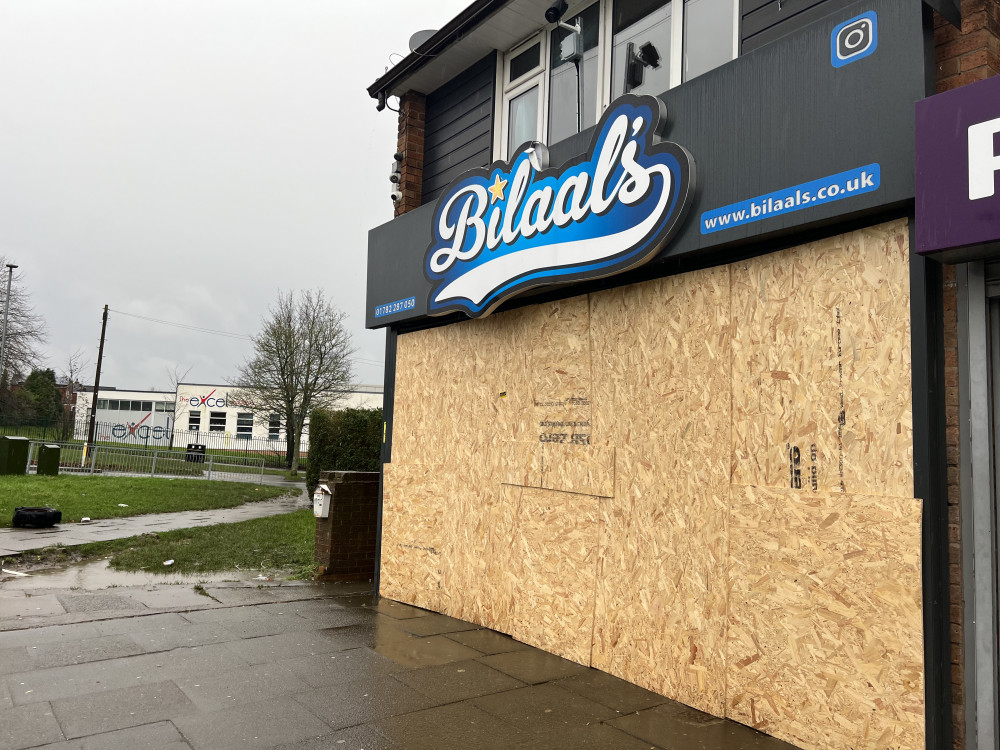 Police found a black Seat inside a takeaway on Remington Road, Sneyd Green, on Friday 29 December (Nub News).