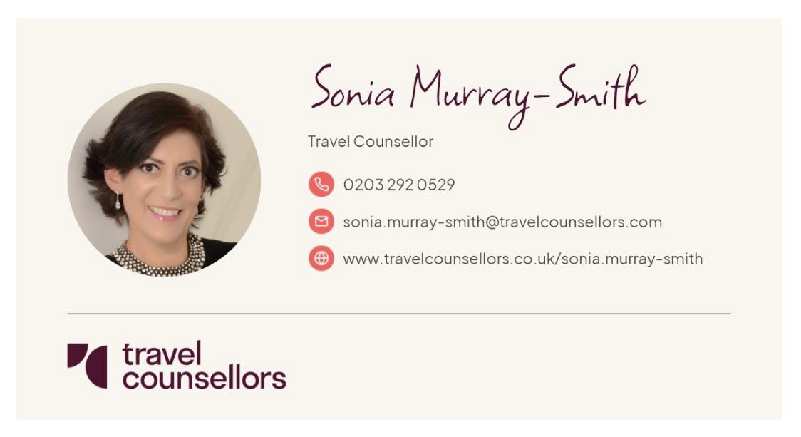 Contact details. (Photo: Sonia Murray-Smith/Travel Counsellors)