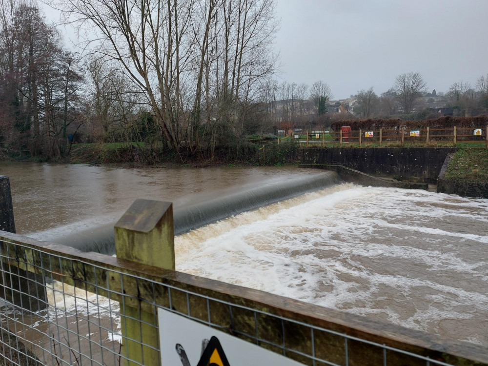 The River in Frome today (January 3) photo Frome Nub News 