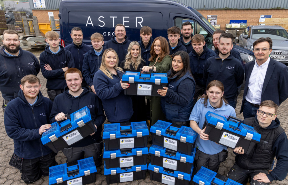 Aster apprentices gifted £200 worth of tools and a toolbox 