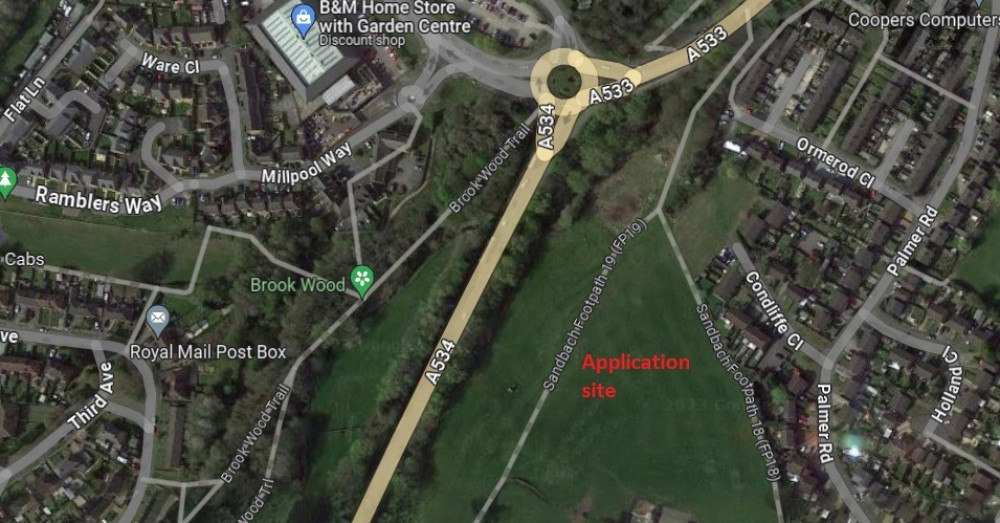 The Site is On Land South Of Old Mill Road in Sandbach (Google)