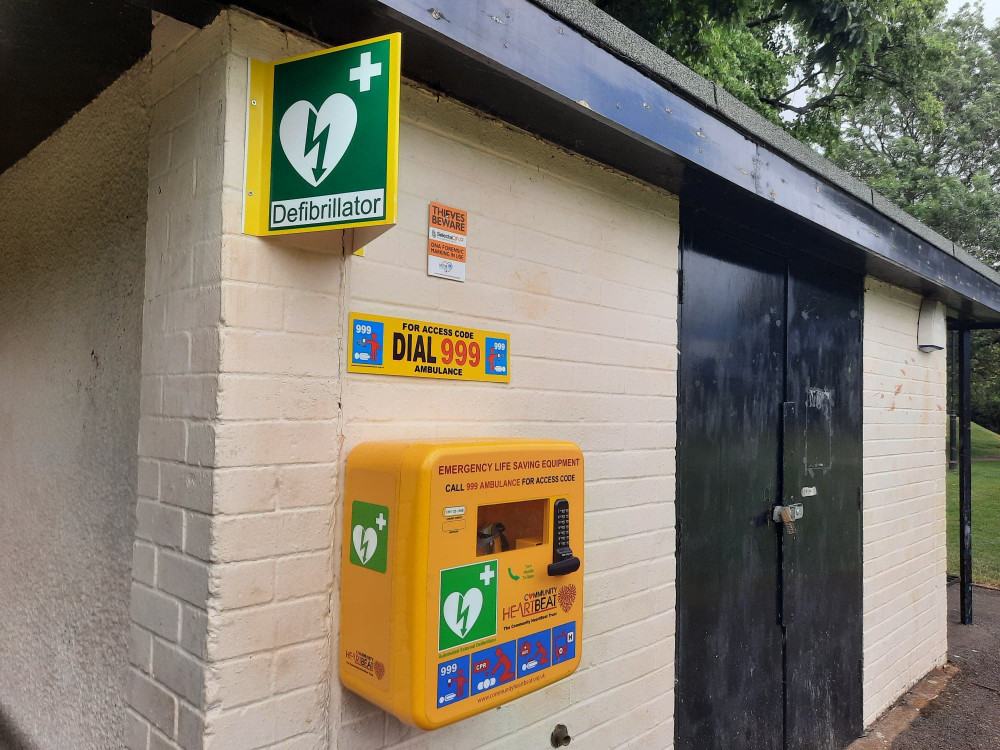 The defibrillator in Cutts Close, Oakham, has once again been damaged. Image credit: Nub News. 