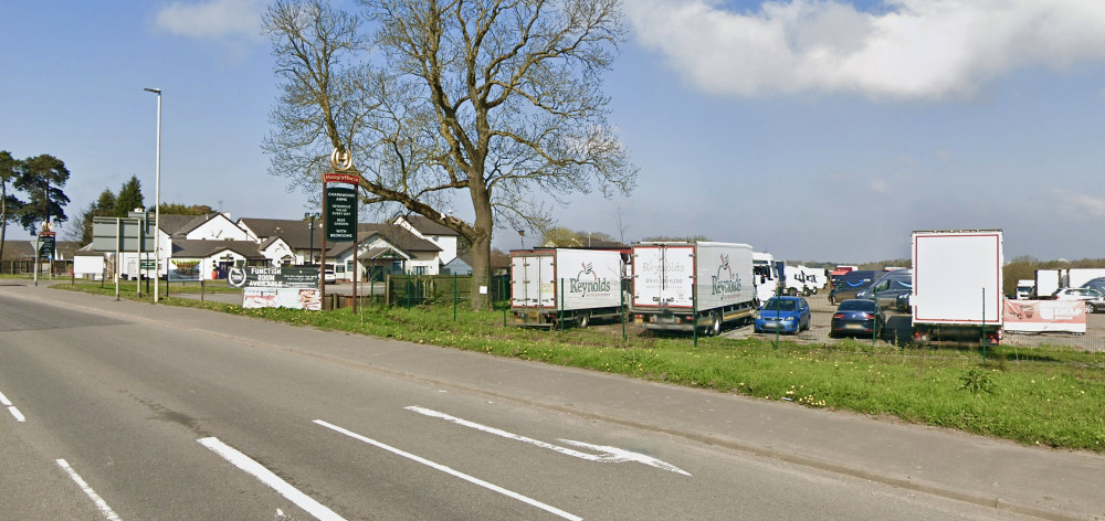 The lorry park is next to the Charnwood Arms. Photo: Instantstreetview.com