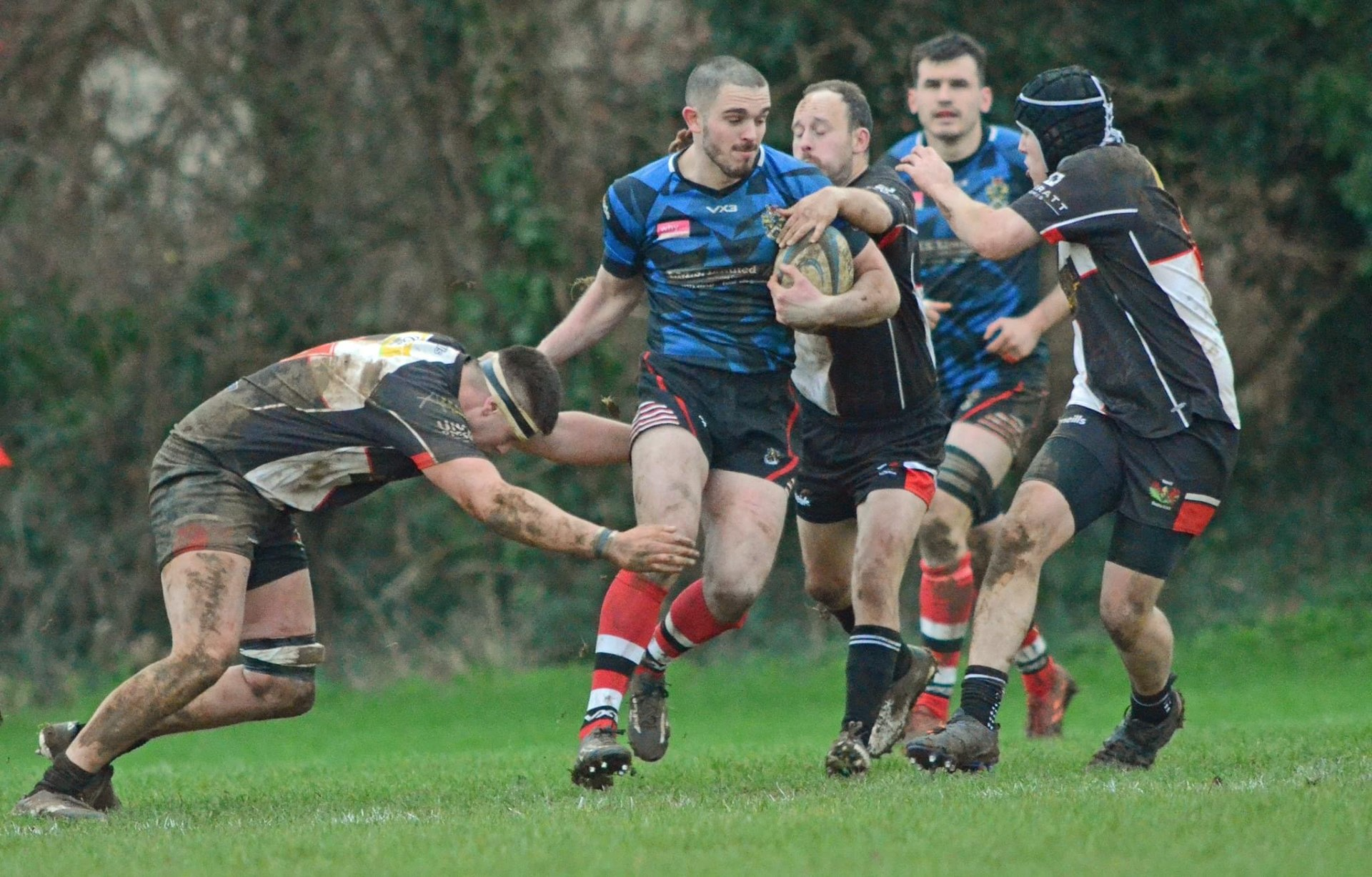 Photos by Mark Sangster  (Frome RFC in Blue/Black) Frome RFC first team against Yeovil RFC 
