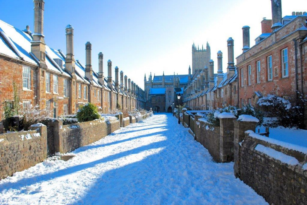 A snowy Vicars Close. 