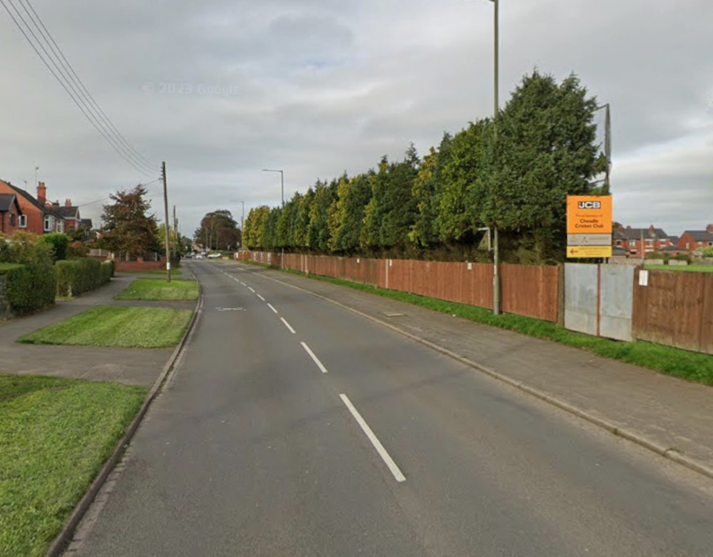 Police and paramedics were called to Tean Road, Cheadle, just before 3pm on Saturday (Google).