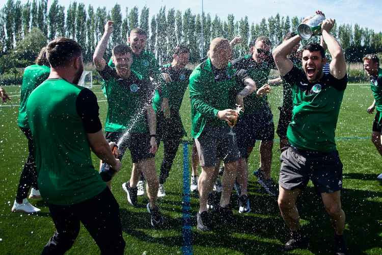 Helsby FC are champions! Image: Duncan Cowley