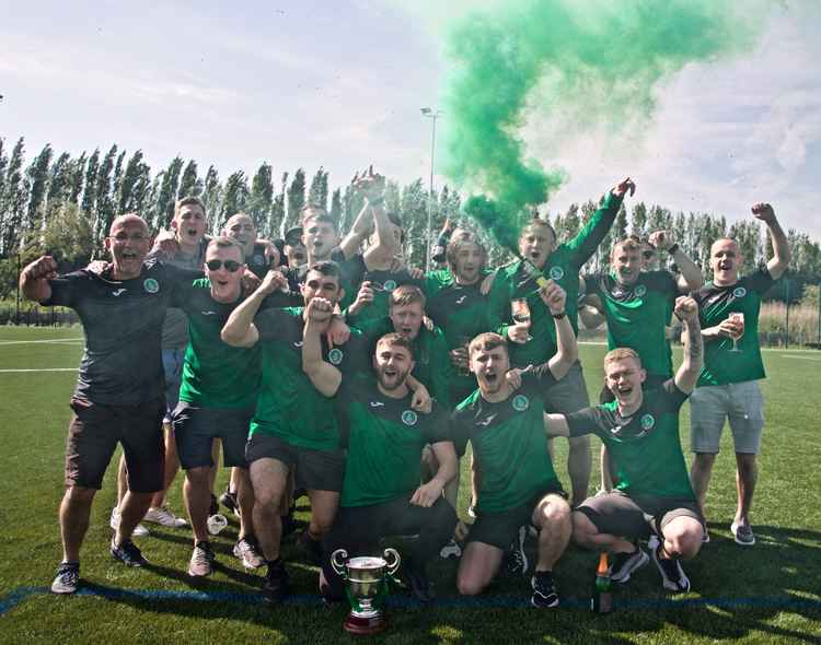 Helsby FC are champions! Image: Duncan Cowley