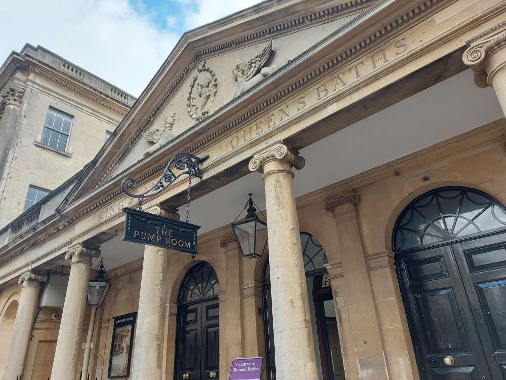 Bath is a hugely popular tourist destination. Photo showing Bath Pump Rooms September 2023 ( image Midsomer Norton Nub News )