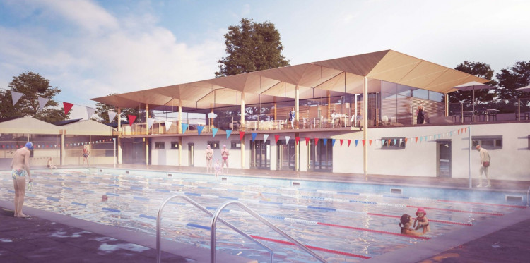 Visualisation of the plans for Hampton Pool in Bushy Park as submitted in 2016. (Photo: Wimshurst Pelleriti/Hampton Pool Trust)