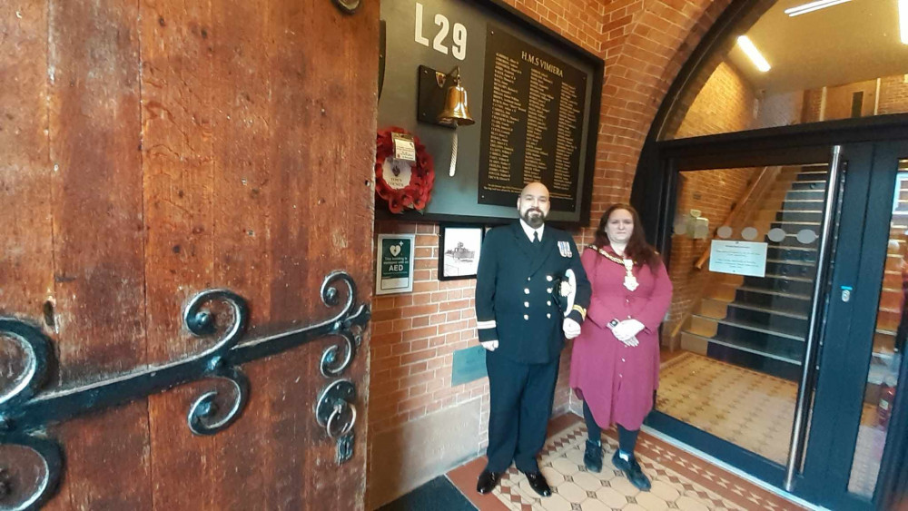 A ceremony was held marking the sinking of the warship adopted by Sandbach during WWII (Photo: Nub News)