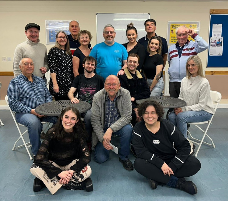 The cast of Allo Allo with director Vic Gray.