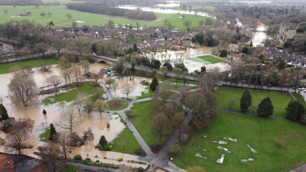 So far 11 homes have reported being flooded over the past week (image via Warwick District Council)