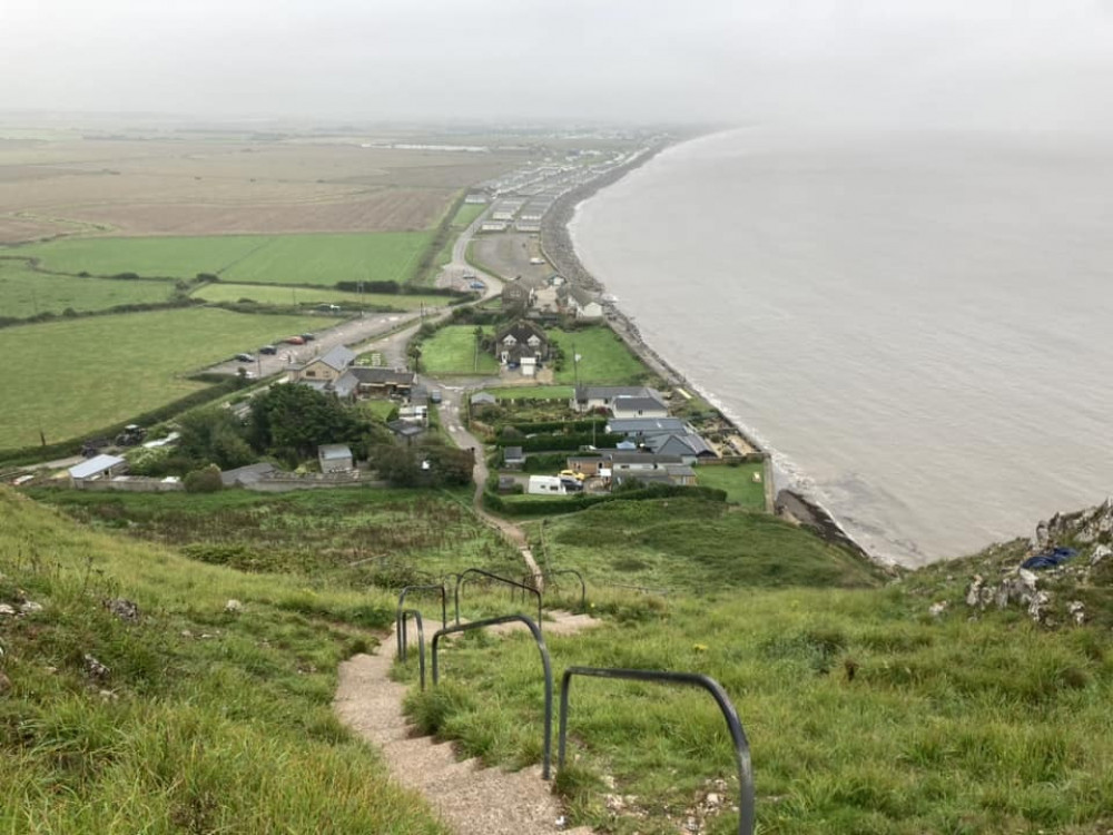 View of Brean from the top of Brean Down in Somerset (image: Daniel Mumby) . Free to use for all BBC wire partners.