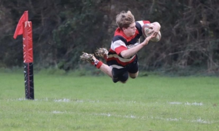 A great display of rugby by both Frome RFC Under 15s and West Wiltshire Warriors (image by Katie White) 
