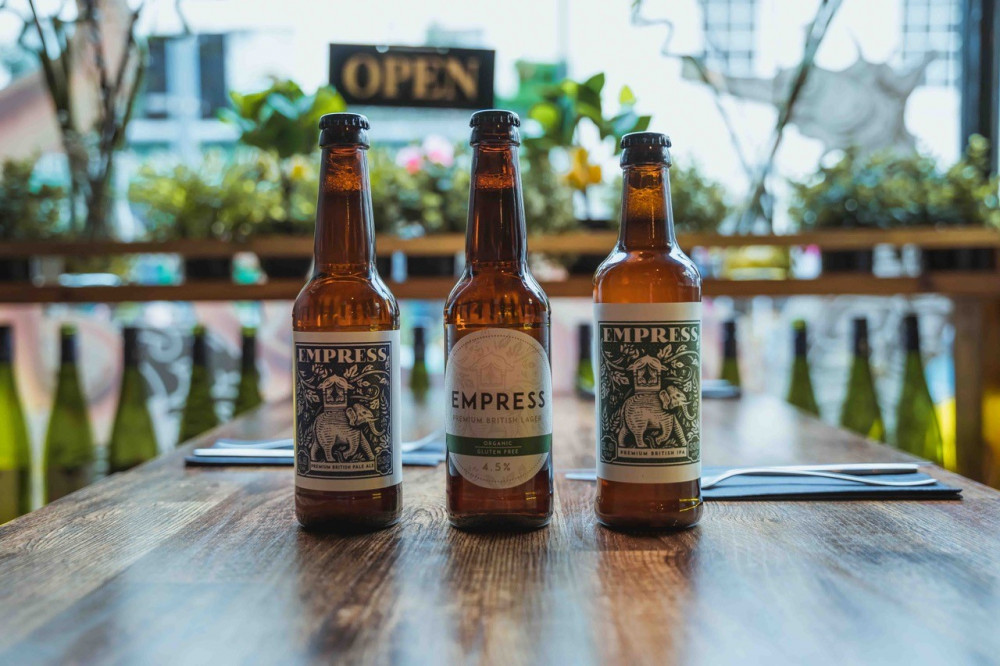 Empress' gluten-free lager, IPA and Pale Ale are now available online with Ocado so is available nationwide (image supplied)