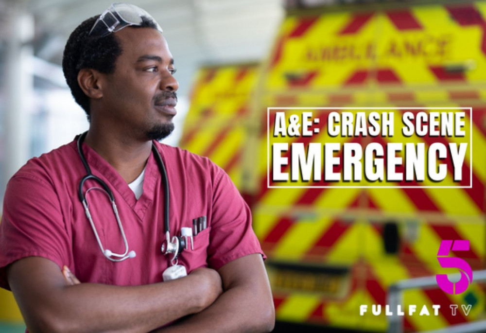 The first episode of A&E: Crash Scene Emergency is on Channel 5 and My5 on Monday 15 January at 9pm (image via UHCW)