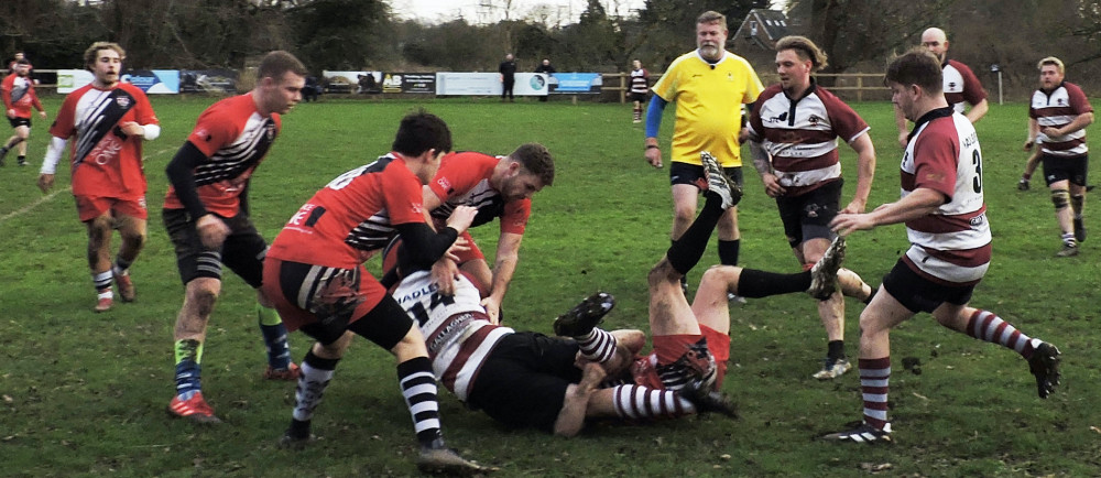 Hadleigh Rams action in win over Felixstowe (Picture: Submitted)