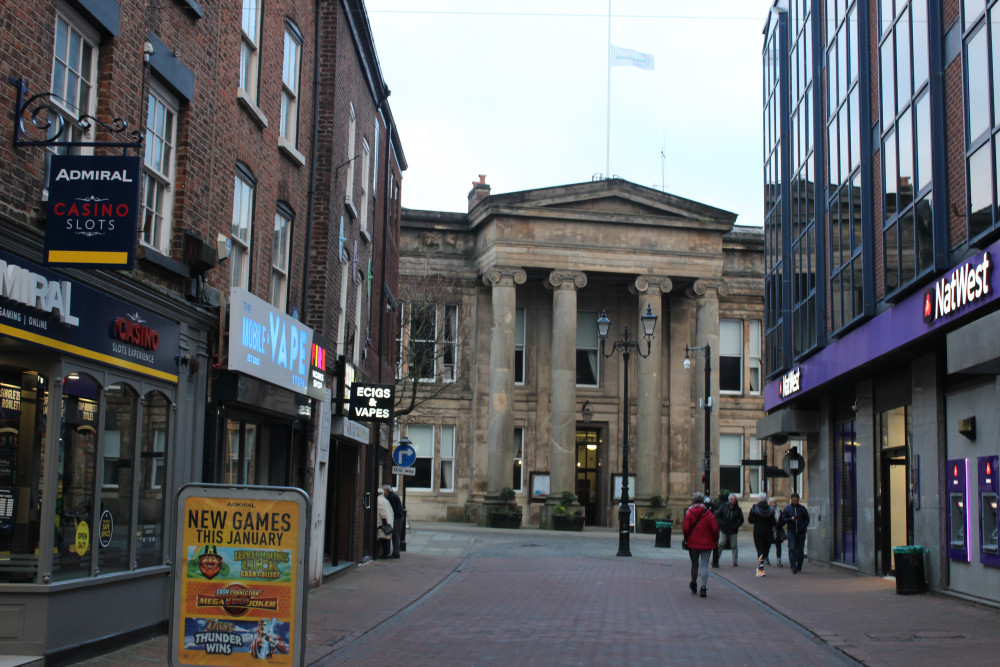 Chestergate looking towards Market Place, Macclesfield, last week. (Image - Macclesfield Nub News)