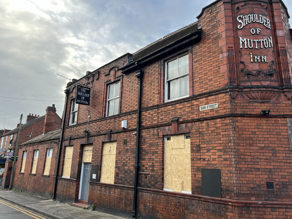 Two masked men smashed all ground-floor windows at The Shoulder of Mutton Inn, Shelton (Nub News).