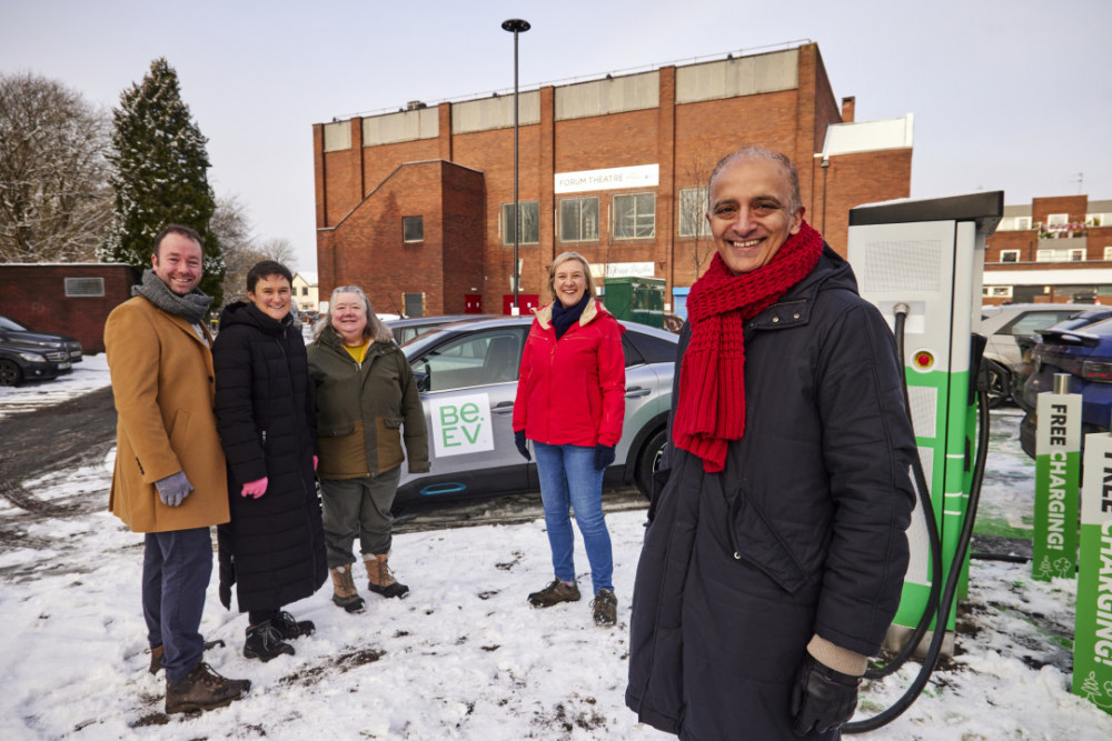 Stockport's first electric vehicle charging hub has opened in Romiley, open to all residents (Image - Stockport Council)