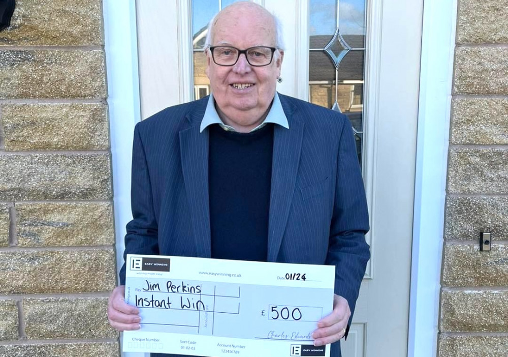 Jim Perkins has just won £500 with Easy Winning Limited, paying less than a quid for his ticket! (Image - Easy Winning Limited)