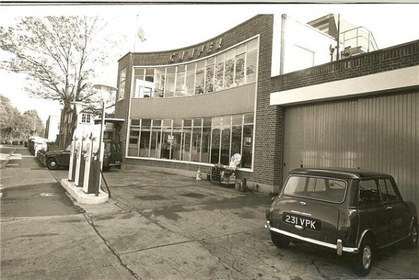 THE COOPER GARAGE: A classic photo of the Cooper Garage in Hollyfield Road, which was  the birthplace of iconic Mini Cooper, more than 60 years ago
