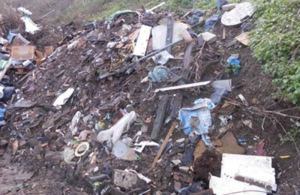 Waste dumped at the site 