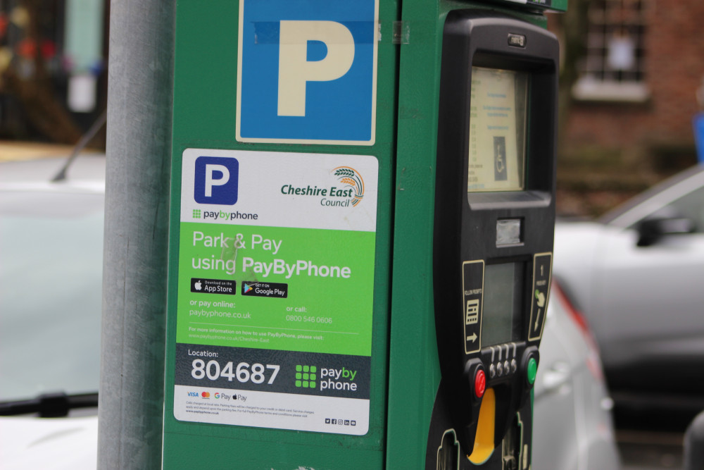 A Cheshire East Carpark meter on Park Green, Macclesfield. (Image - Macclesfield Nub News)