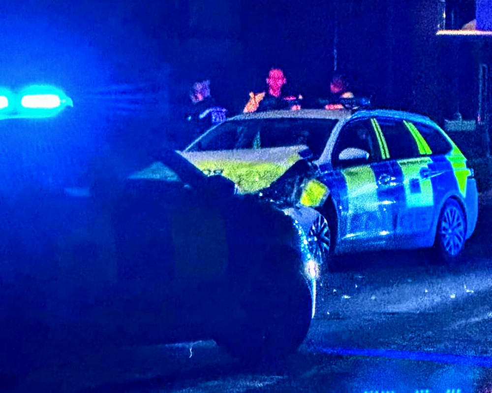 Two Cheshire Police cars were involved in two separate collisions on North Street on Wednesday 17 January (Nub News).